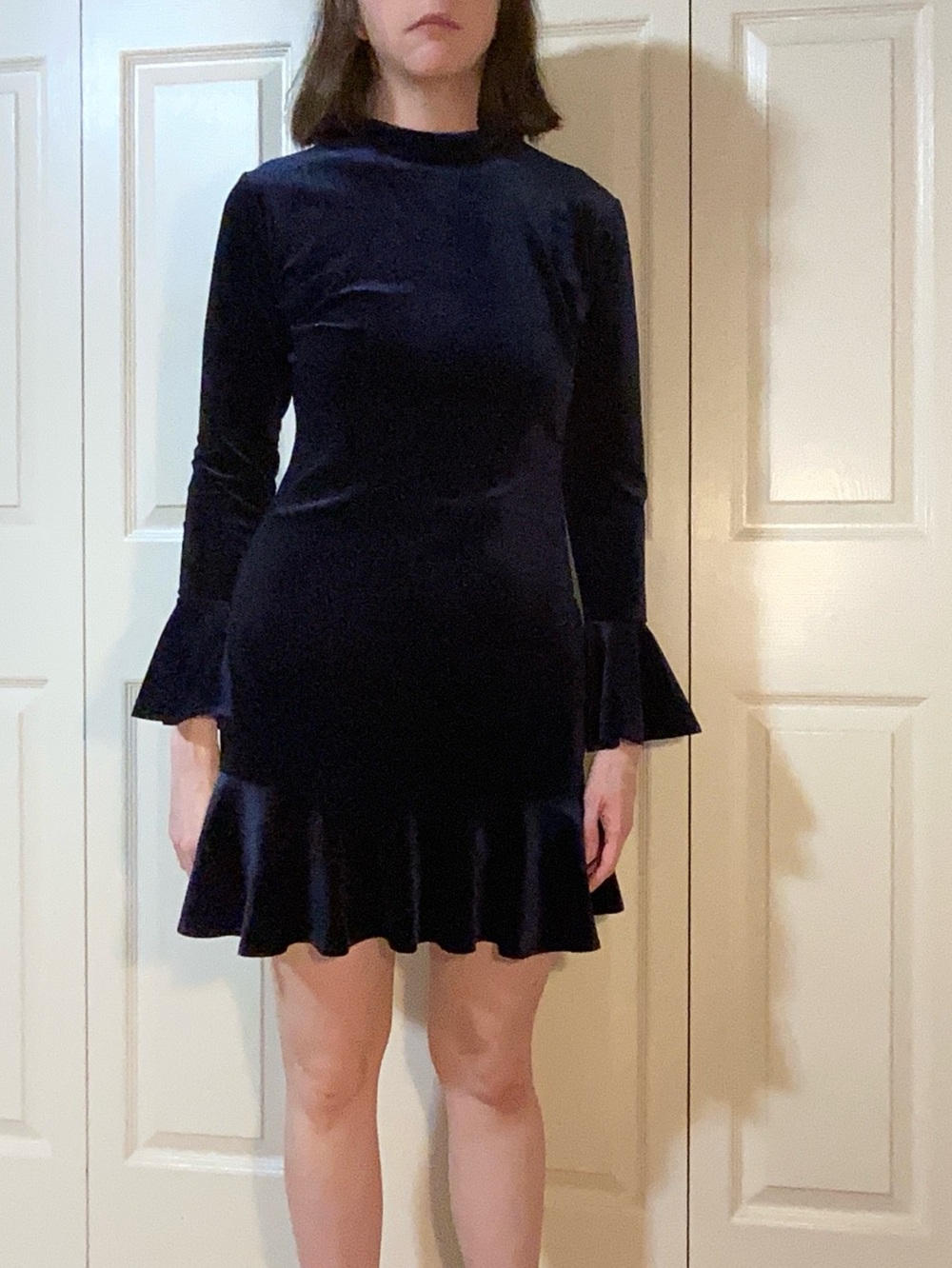 Blue Velvet Dress